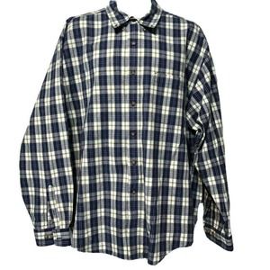 Eddie Bauer Mens Plaid Button Front Shirt XL